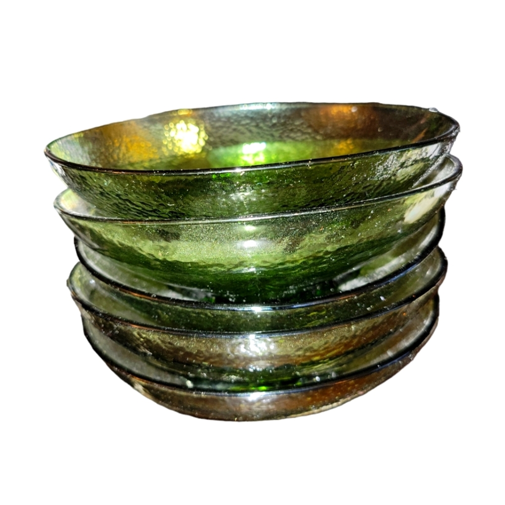 VTG (5) Salad Bowls By Hazel Atlas Pebblestone Colony
